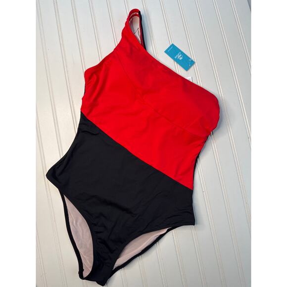 NWT Cupshe One-Shoulder Tummy Control One-Piece Swimsuit Beach Surf BUNDLE Sz L - Picture 6 of 7